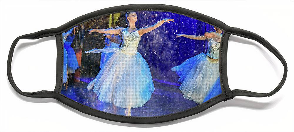 Ballerina Face Mask featuring the photograph Snow Dance No. 2 by Craig J Satterlee