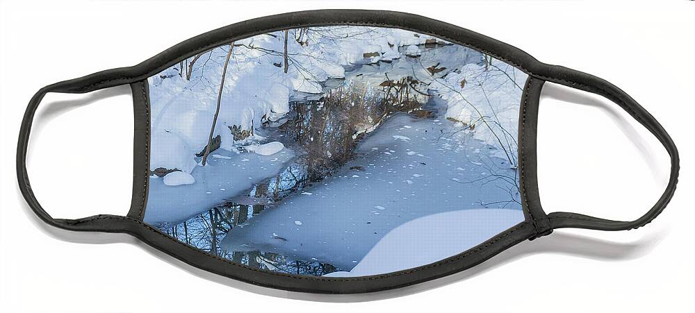 Snow Face Mask featuring the photograph Snow Winter Landscape in Brooklyn by Auden Johnson