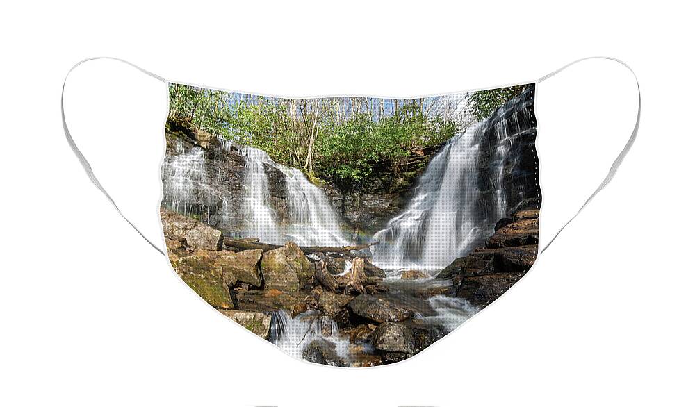 Great Smoky Mountains National Park Face Mask featuring the photograph Soco Falls #2 by Stacy Abbott