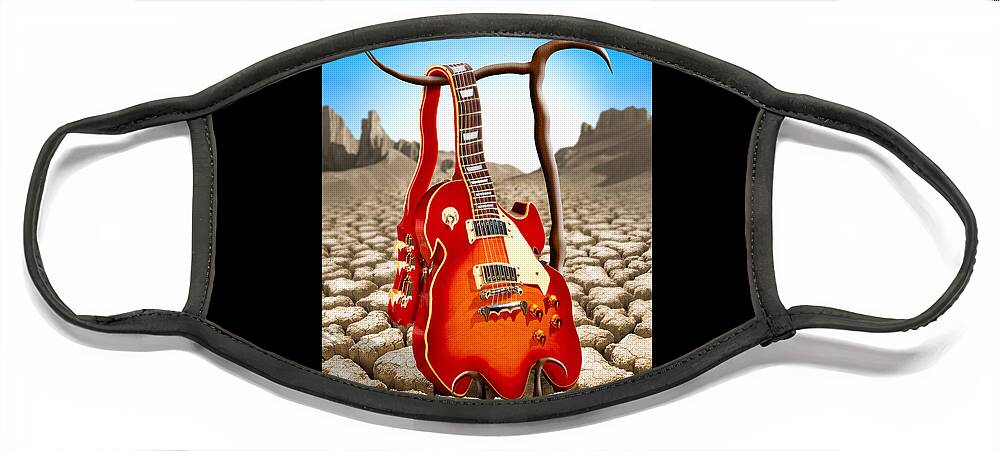Rock And Roll Face Mask featuring the photograph Soft Guitar by Mike McGlothlen