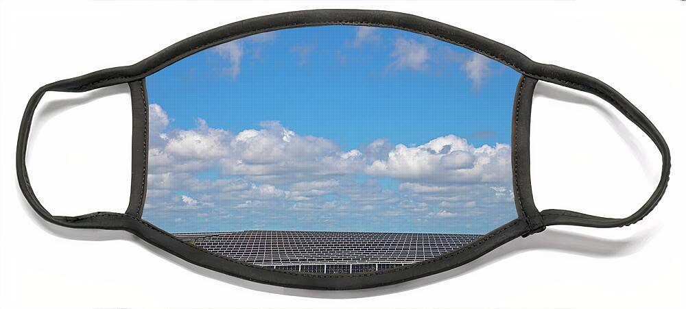 Solar Face Mask featuring the photograph Solar Panels by Dart Humeston