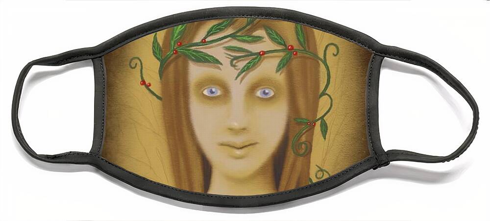 Fantasy Face Mask featuring the digital art Somnambulits Sister by Valerie White