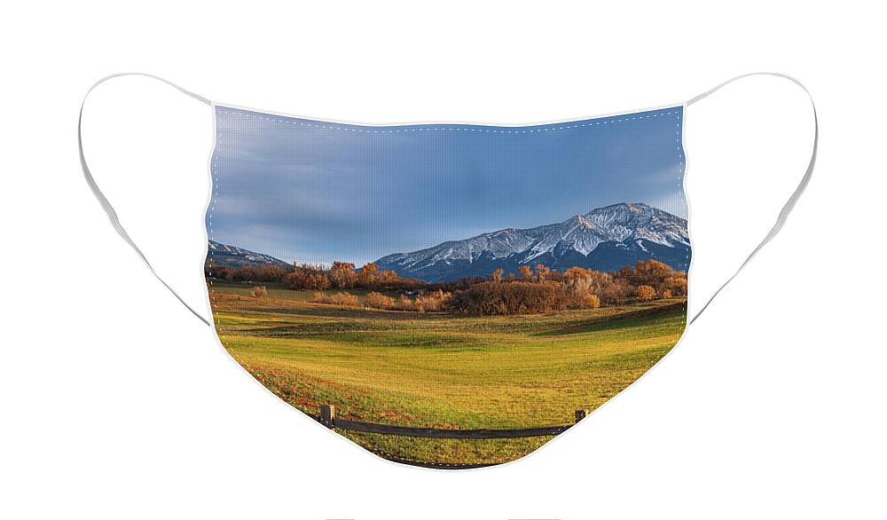 Colorado Face Mask featuring the photograph Spanish Sunset by Darren White