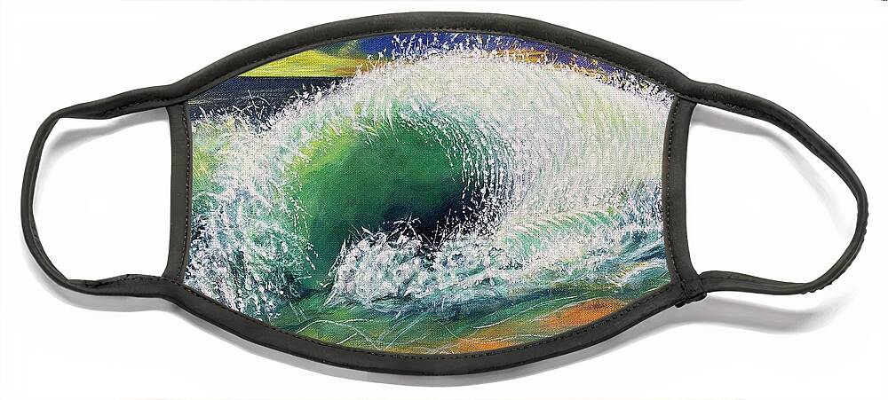Top Seller Face Mask featuring the painting Crashing Wave #1 by Dorsey Northrup