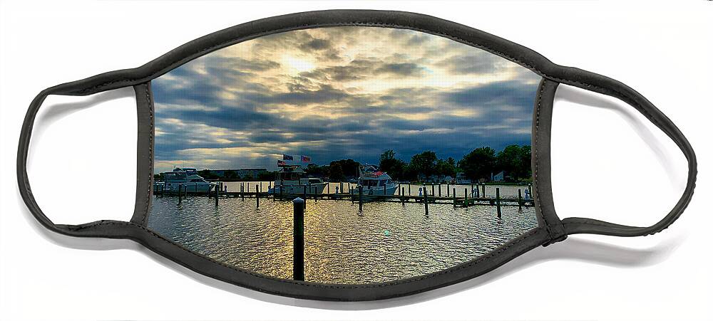 Sunset Face Mask featuring the photograph Sparrows Point Sunset by Chris Montcalmo