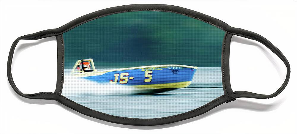 Speed Boat Face Mask featuring the photograph Speed Boat Racing II by Rich S