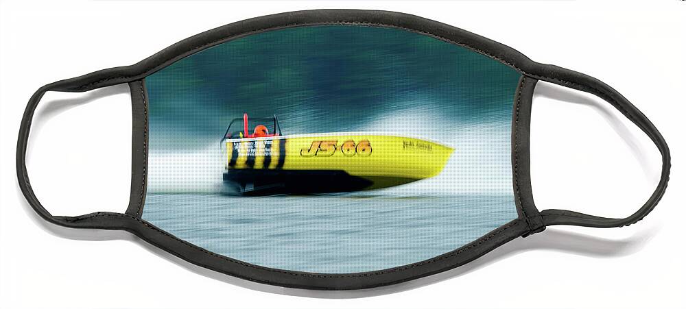 Speed Boat Face Mask featuring the photograph Speed Boat Racing by Rich S