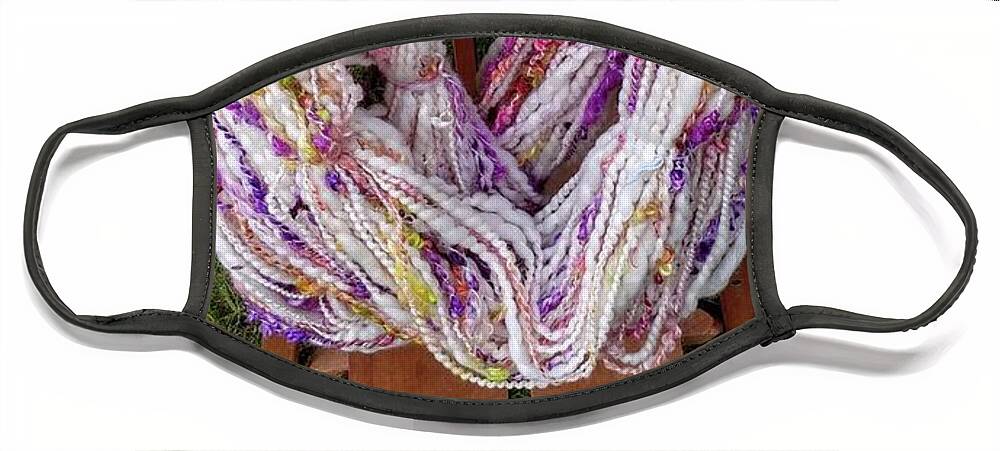 Spring Bouquet Textured Yarn Face Mask featuring the photograph Spring Bouquet Textured Yarn by Charles and Melisa Morrison