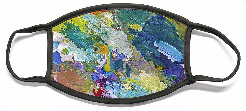Abstract Face Mask featuring the painting Spring Rapture by David Lloyd Glover