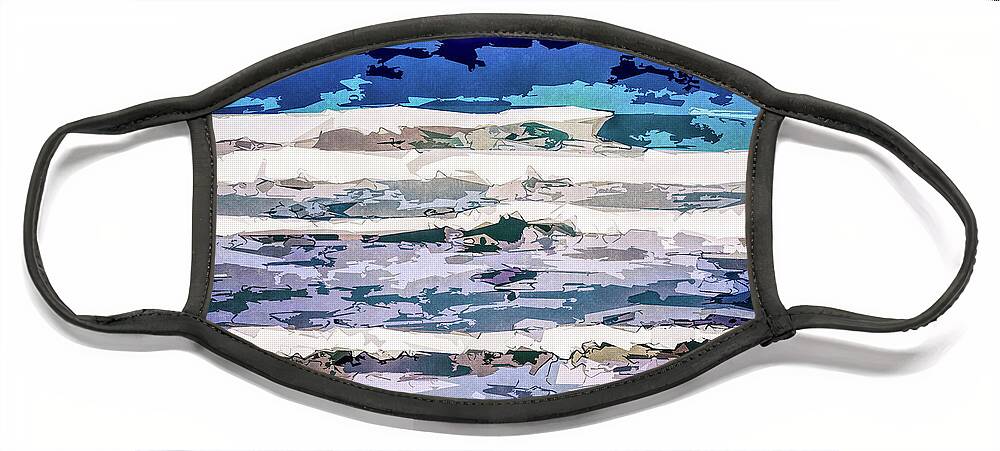 Seasonal Face Mask featuring the digital art Spring Thaw by Phil Perkins