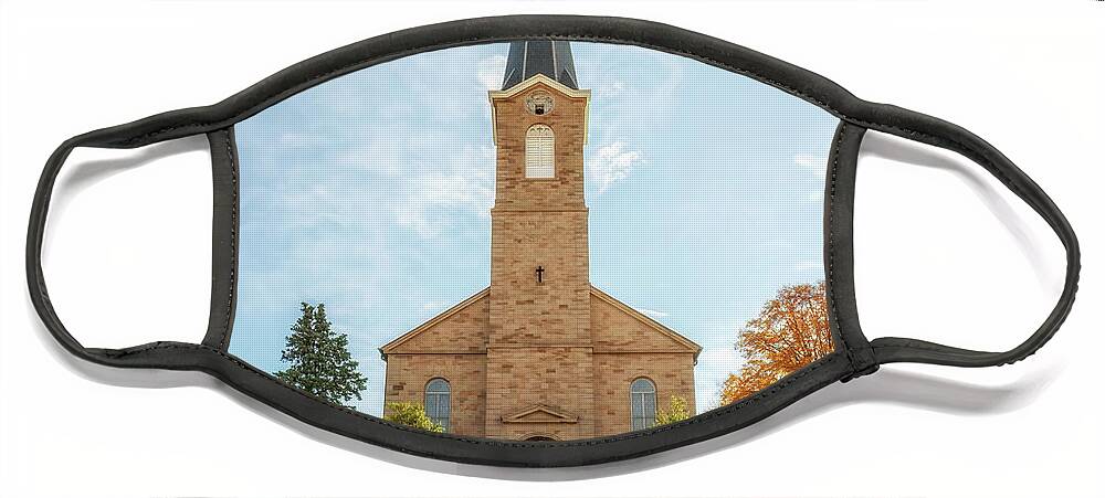Church Face Mask featuring the photograph St. Ferdinand Catholic Church by Susan Rissi Tregoning
