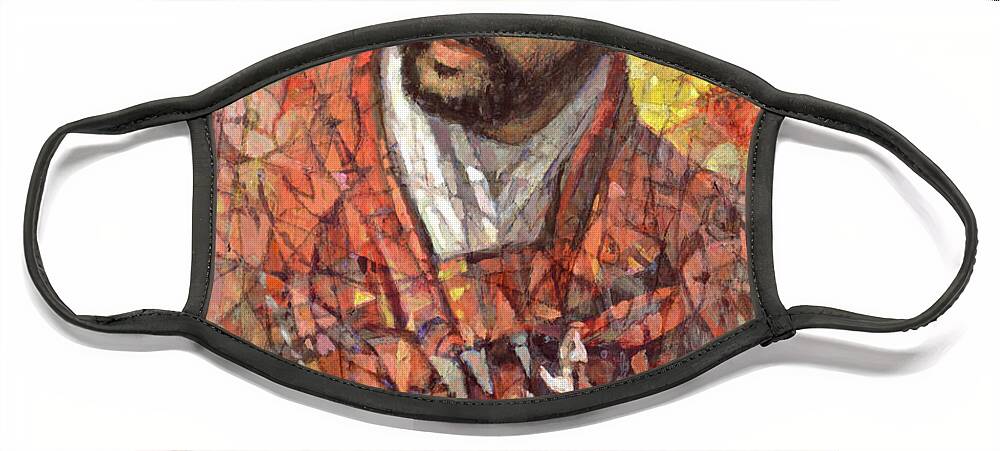 Saint Face Mask featuring the painting St. Ignatius by Cameron Smith