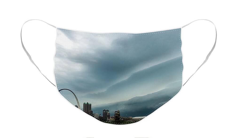 Weather Face Mask featuring the photograph St. Louis Shelf by Marcus Hustedde