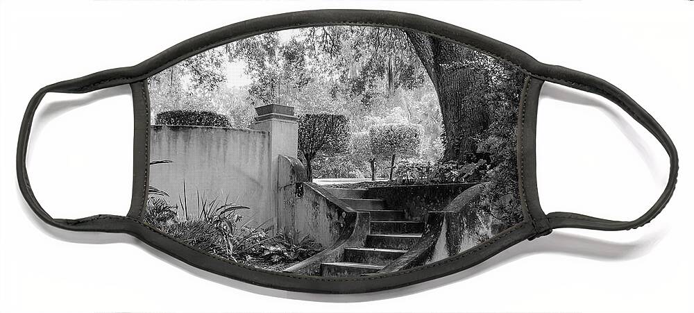 Black And White Face Mask featuring the photograph Stairway to Heaven by Shara Abel