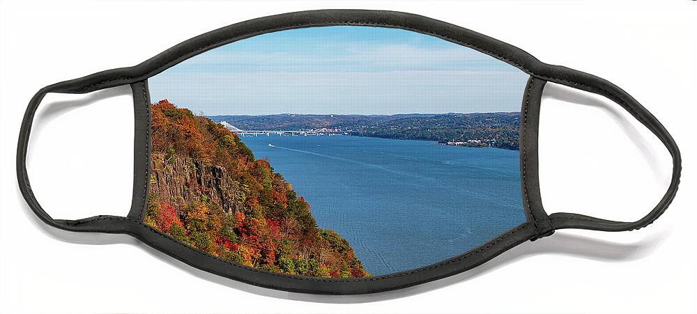 Landscape Face Mask featuring the photograph State Line Lookout Fall Foliage by Chad Dikun