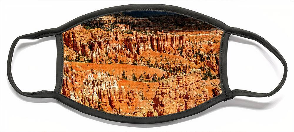 Bryce Face Mask featuring the photograph Distant Thunder - Bryce Canyon National Park. Utah by Earth And Spirit