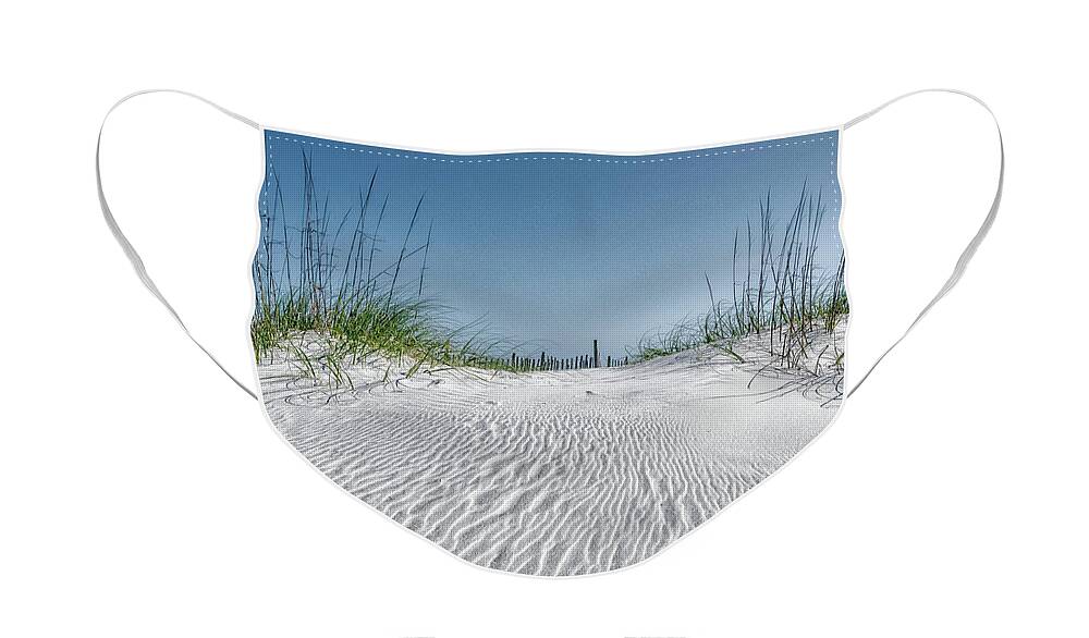 Pawley's Island Face Mask featuring the photograph Striations by Rebecca Caroline Photography