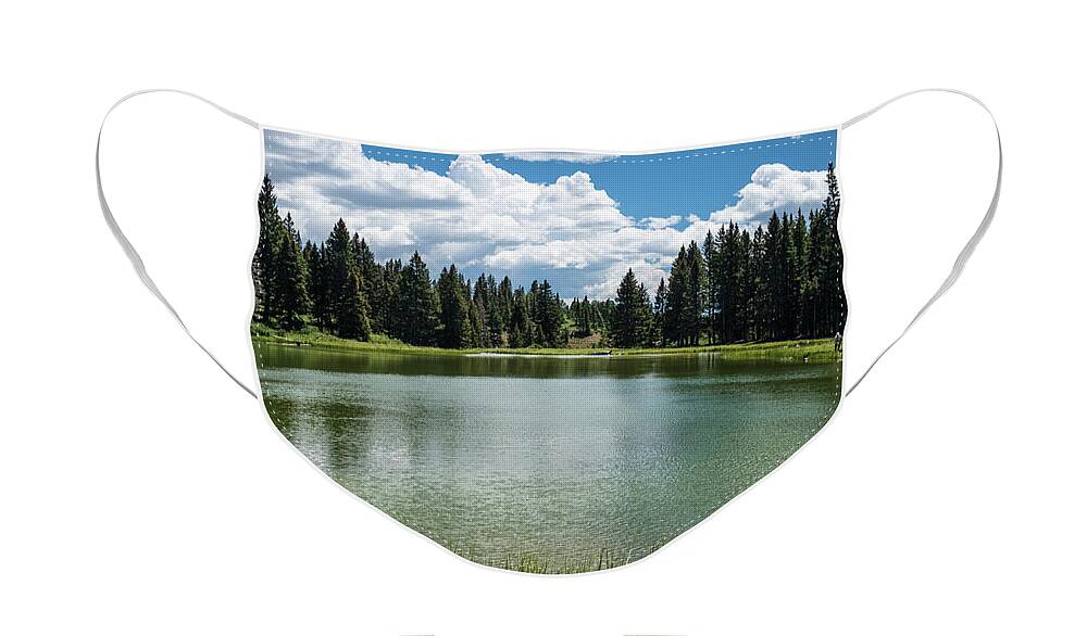 Scenic Face Mask featuring the photograph Summer at Lagunitas by Mary Lee Dereske