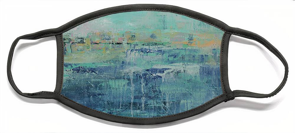 Abstract Face Mask featuring the painting Summer Wash by Kirsten Koza Reed
