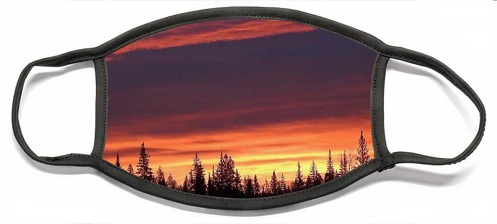 Sunset Face Mask featuring the photograph Sundown by Nicola Finch