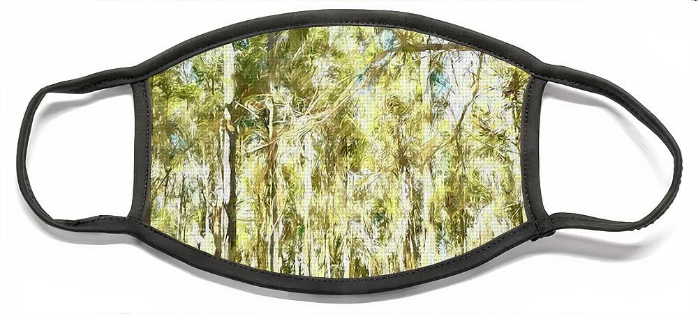 Forest Face Mask featuring the photograph Sundrenched forest by Frank Lee