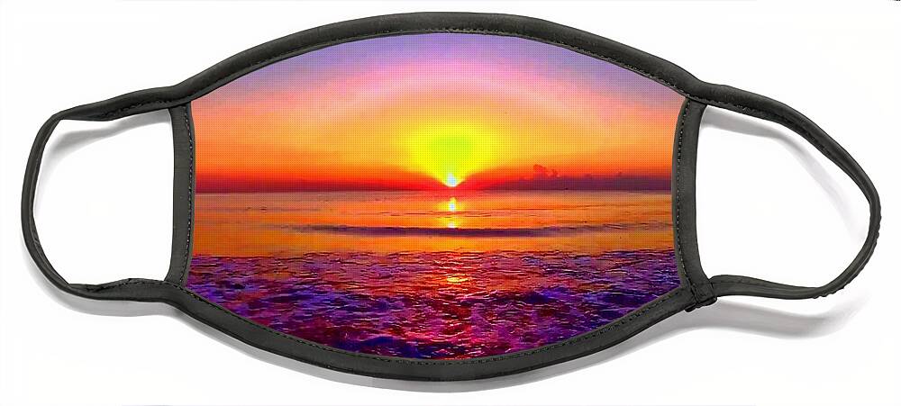Sunrise Face Mask featuring the photograph Sunrise Beach 13 by Rip Read