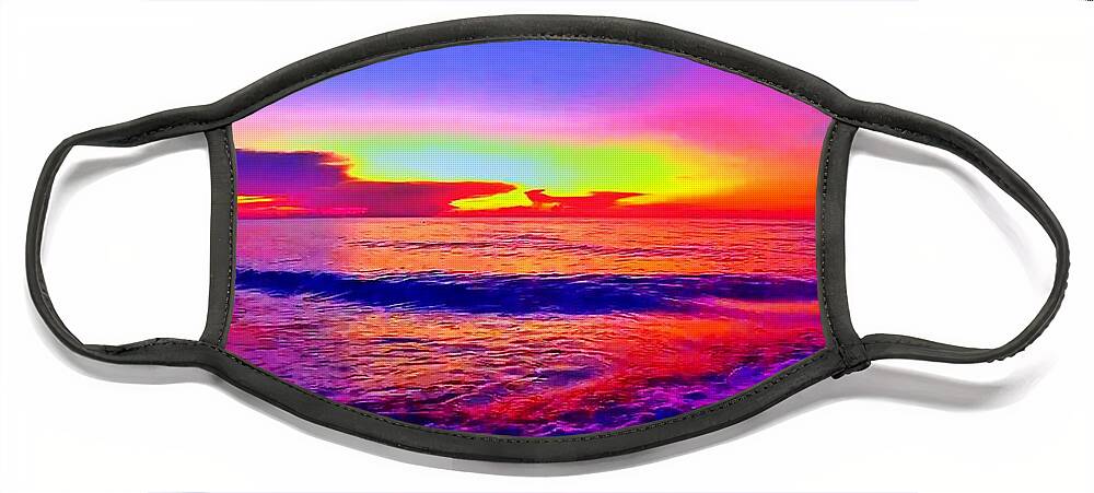 Sunrise Face Mask featuring the photograph Sunrise Beach 20 by Rip Read