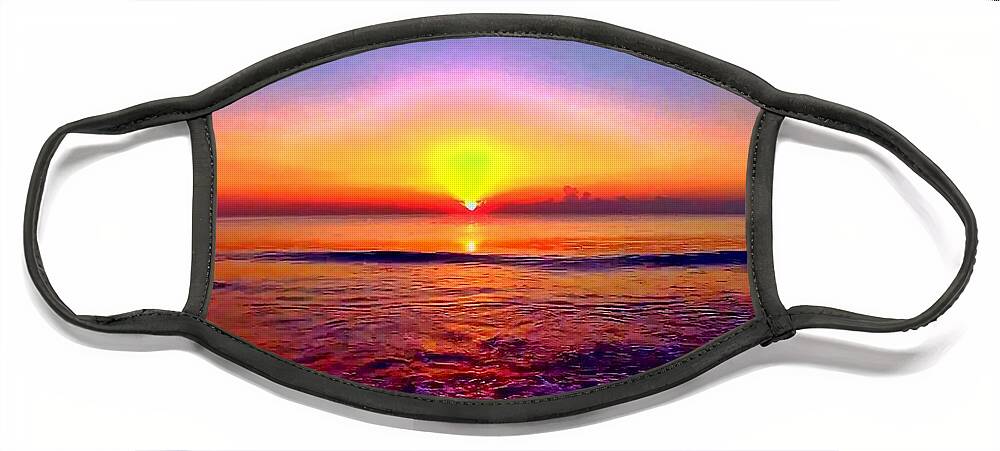 Sunrise Face Mask featuring the photograph Sunrise Beach 35 by Rip Read
