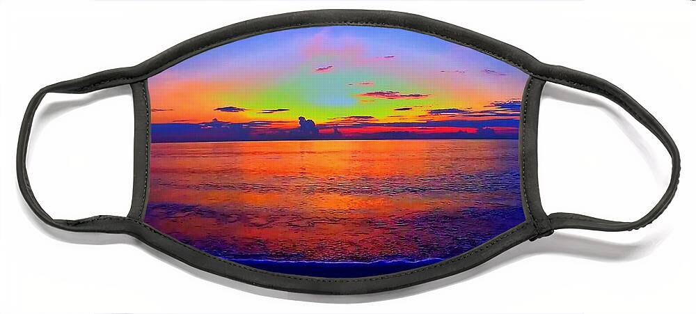Sunrise Face Mask featuring the photograph Sunrise Beach 36 by Rip Read