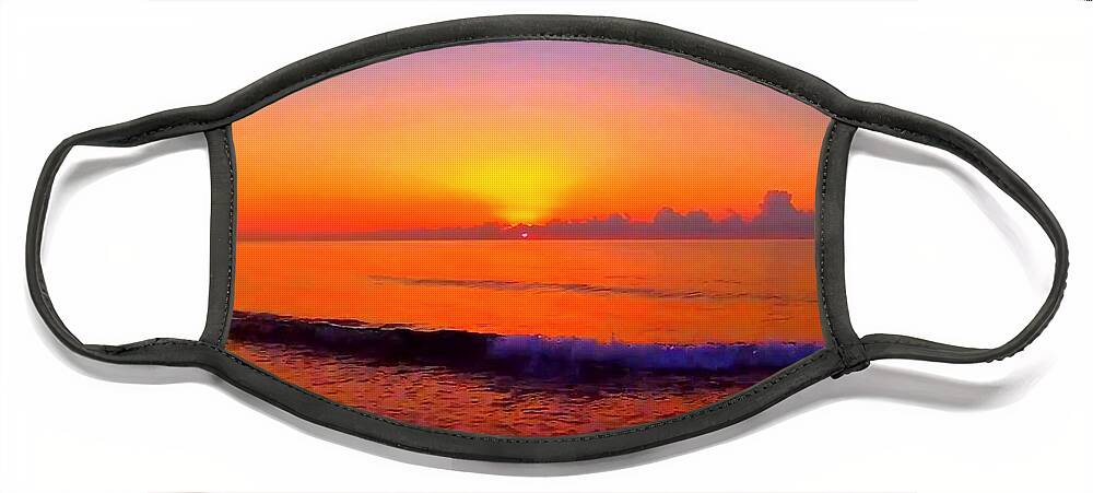 Sunrise Face Mask featuring the photograph Sunrise Beach 49 by Rip Read