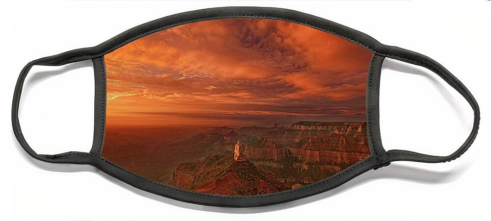 Dave Welling Face Mask featuring the photograph Sunrise Clouds North Rim Grand Canyon National Park Arizona by Dave Welling