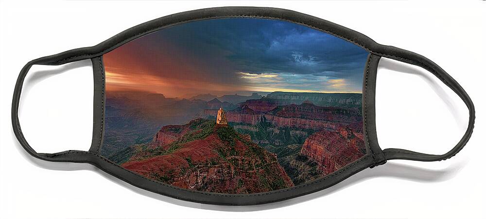 Dave Welling Face Mask featuring the photograph Sunrise North Rim Grand Canyon Arizona by Dave Welling