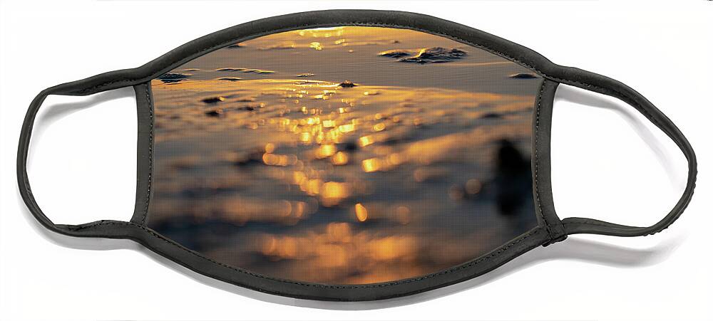 Sunrise Face Mask featuring the photograph Sunrise on the Beach by Patrick Nowotny