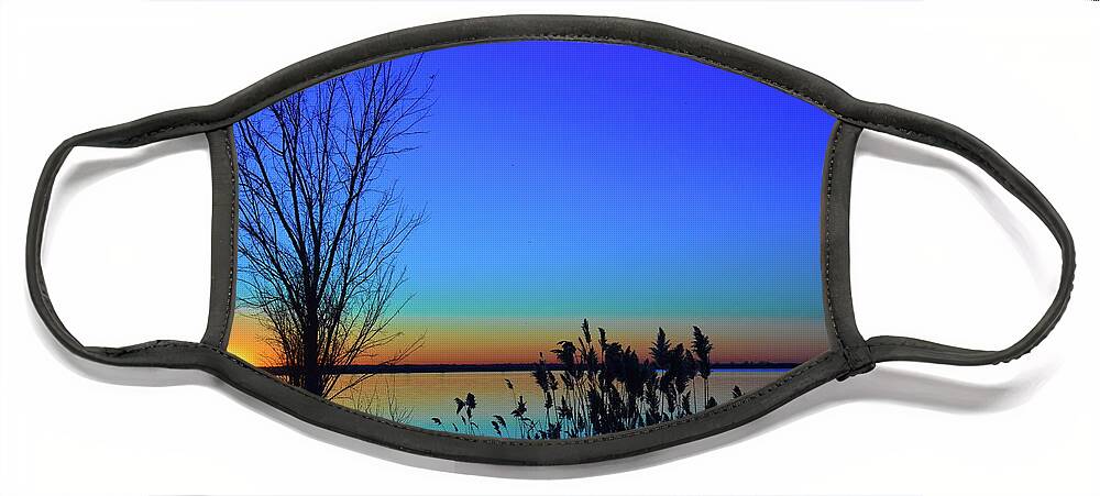 Blue Face Mask featuring the photograph Sunrise Silhouette by Diana Mary Sharpton