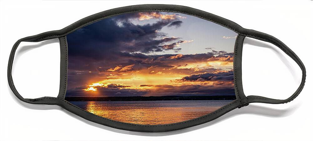 Storm Face Mask featuring the photograph Sunrise Storm by William Norton