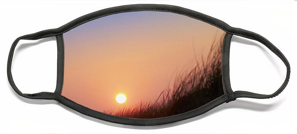 Sunset Face Mask featuring the photograph Sunset and dunes by Tony Cordoza