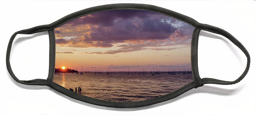 Nj Shore Photography Face Mask featuring the photograph Sunset - Keyport, NJ by Steve Stanger