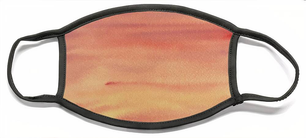 Sunset Face Mask featuring the painting Sunset Sky by Lisa Neuman