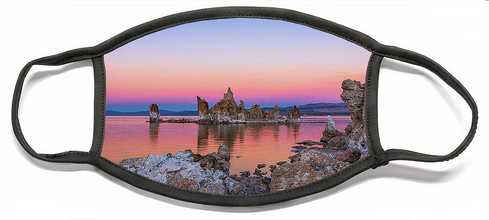 Sunsets Face Mask featuring the photograph Sunset Towers by Tassanee Angiolillo