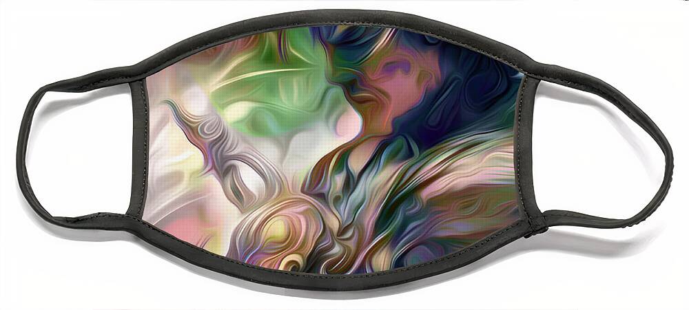 Visionary Face Mask featuring the digital art Surrender by Jeff Malderez