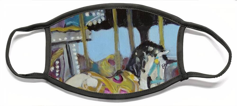 Waltmaes Face Mask featuring the painting Sweet Ride by Walt Maes