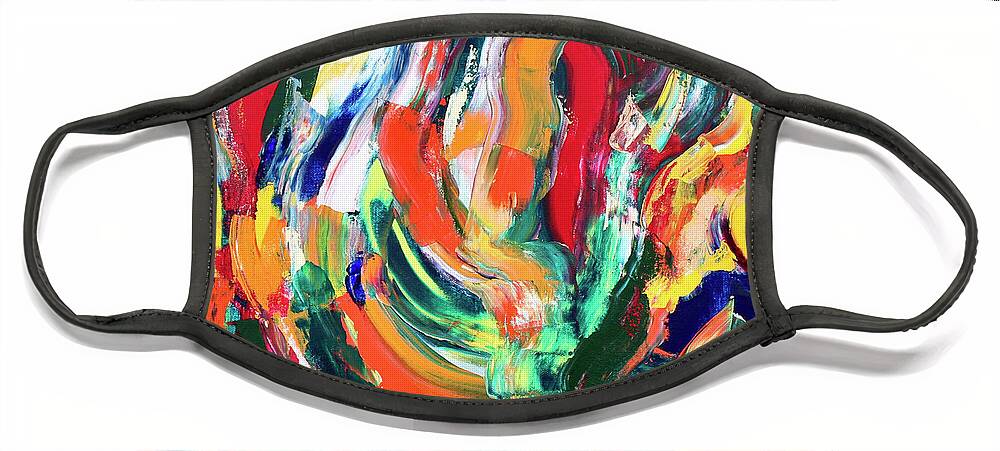 Abstract Face Mask featuring the painting Swirl 2 by Teresa Moerer