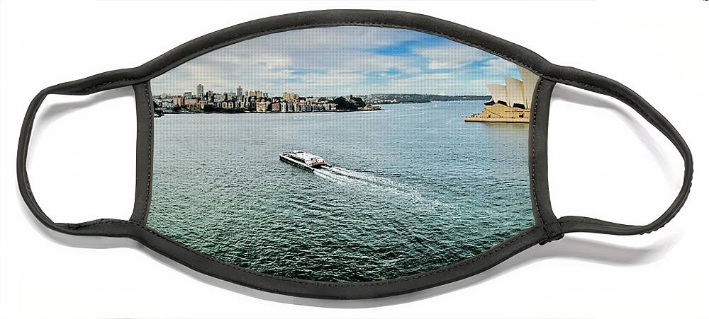 Sydney Face Mask featuring the photograph Sydney Harbour Panorama by Sarah Lilja