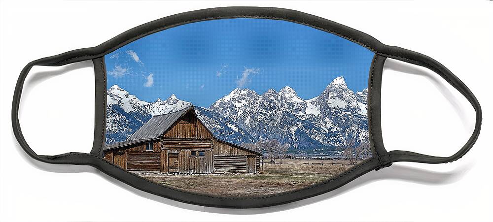 Landscape Face Mask featuring the photograph T.A. Moulton Barn by Jermaine Beckley