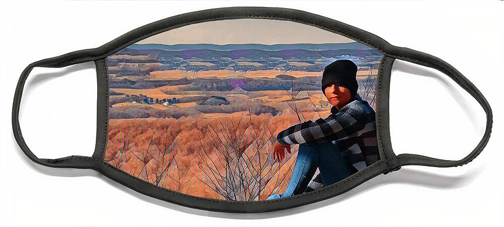 Landscape Face Mask featuring the photograph Taking a Break by Farol Tomson