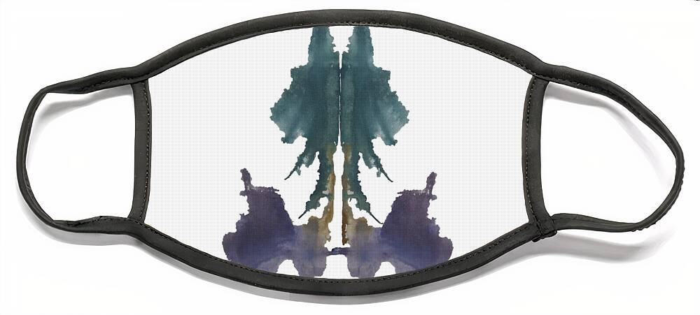 Abstract Face Mask featuring the painting Tall Trees by Stephenie Zagorski