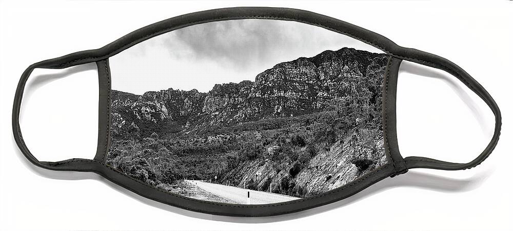 Landscape Face Mask featuring the photograph Tasmanian Highway by Frank Lee