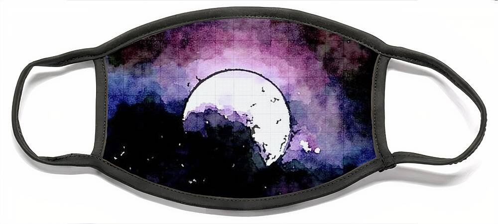 Moon Face Mask featuring the photograph Technical Moonshot by Dorrene BrownButterfield