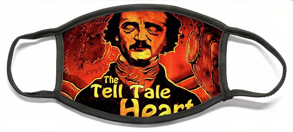 Poe Face Mask featuring the photograph Tell Tail Heart by Stuart Manning