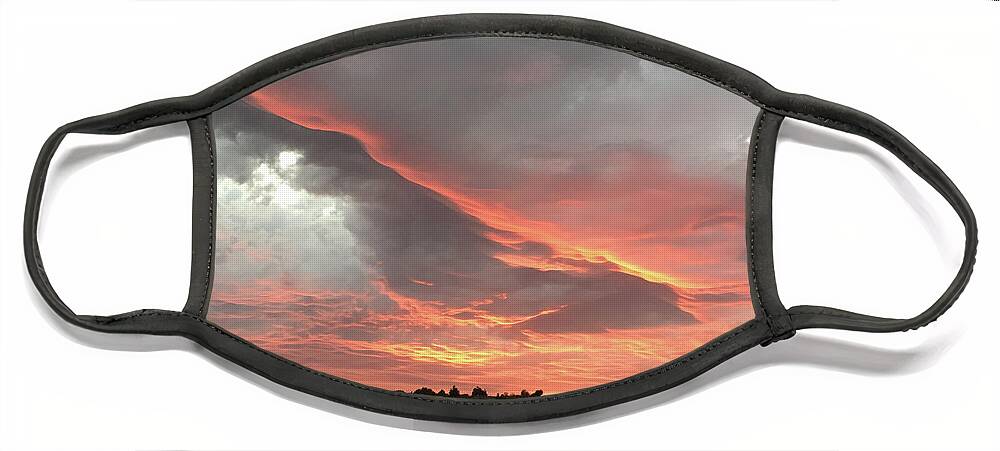 Spectacular Sunset Face Mask featuring the photograph Temecula Sunset by Roxy Rich